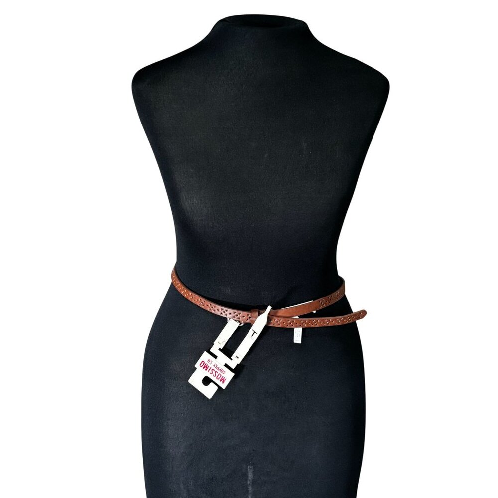 Mossimo Supply Co Brown Faux Leather Perforated Belt Small